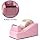 1Pcs Desktop Tape Dispenser Adhesive Roll Holder with Weighted Nonskid Base, Pink (Tape not Included)